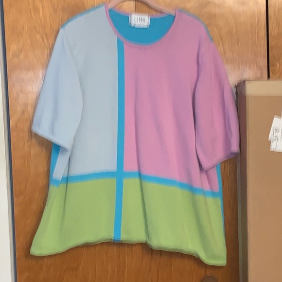 Casual Workstyles colorblock sweater, size 2X - Picture 2 of 6